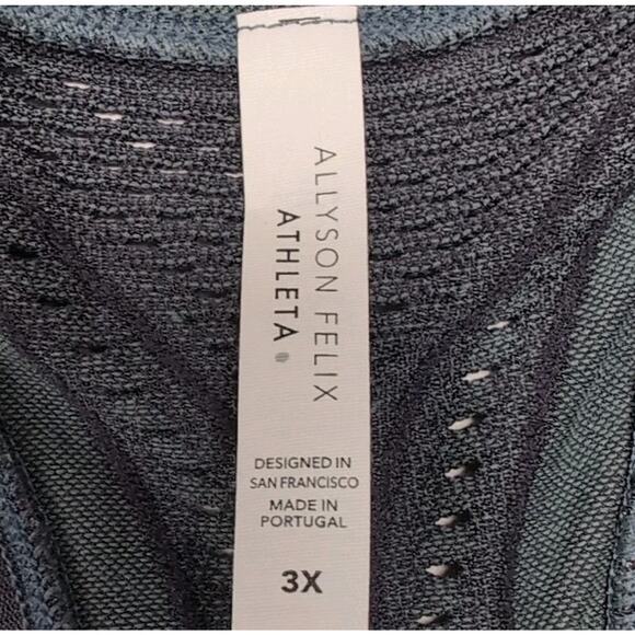 Athleta Allyson Felix Legend Shine Tank Plus Size 3X Teal Racerback NEW NWT - Picture 7 of 15